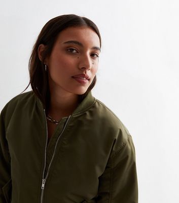 Khaki bomber new look deals womens