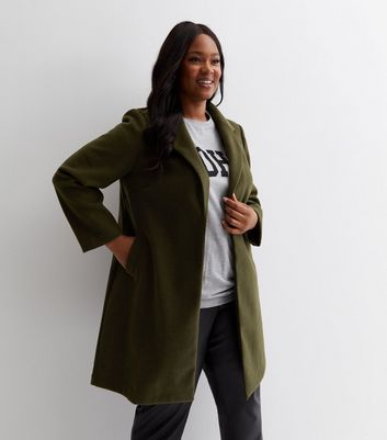 Plus size store khaki coat