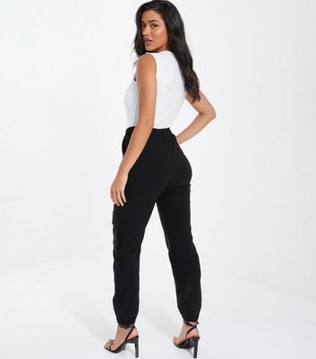 Quiz black high waisted best sale skinny trousers