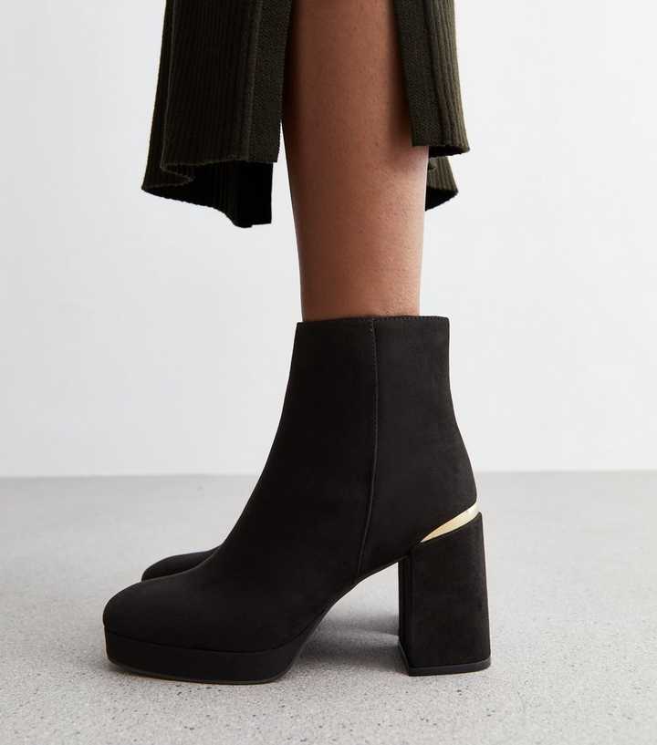 open toe chunky heel boots