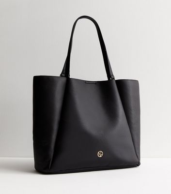 Black Seam Tote Bag | New Look