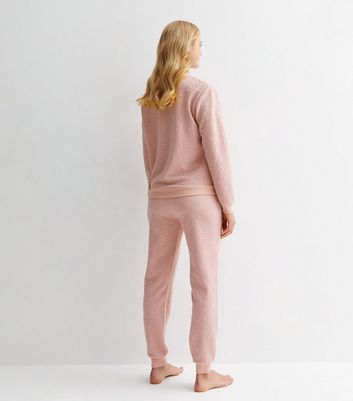 Pink Star Jacquard Lounge Sweatshirt New Look