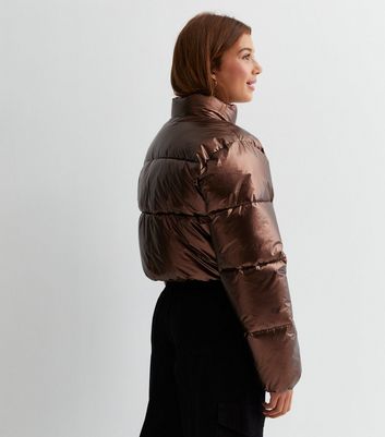 Bronze puffer outlet coat