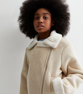 New look store girls teddy coat