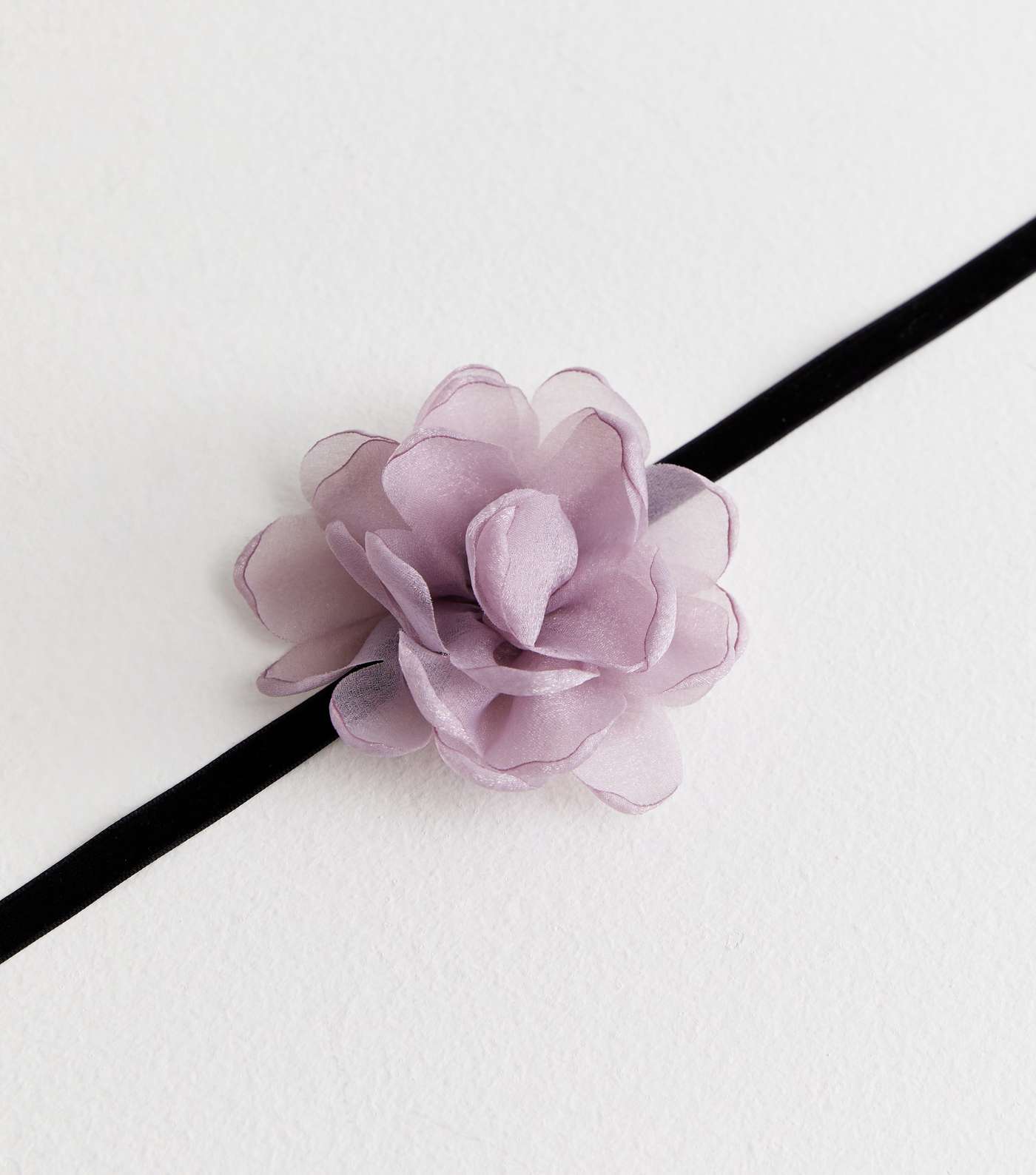 Lilac Flower Corsage Choker Necklace Image 3