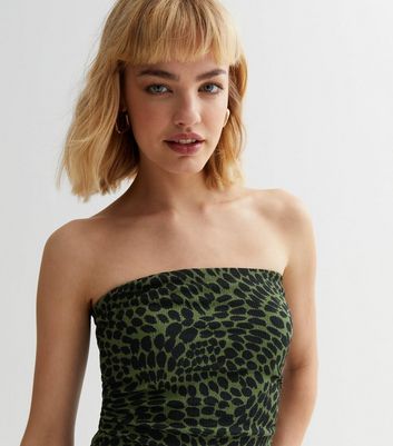 Leopard print 2025 tube dress