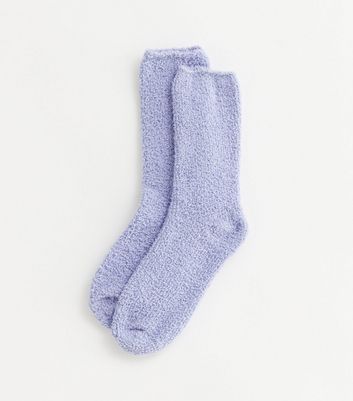 Lilac Glitter Cosy Socks New Look