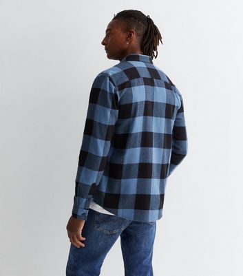 Mens blue buffalo check shirt sale