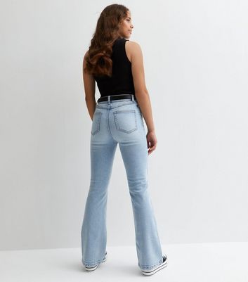 Belted flared hot sale trousers