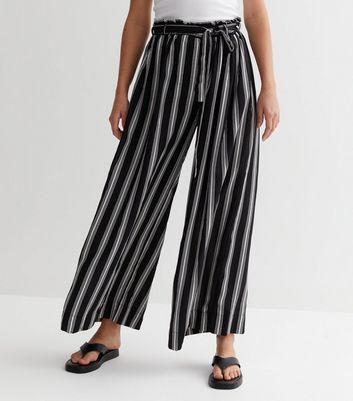 Sunshine Soul Black Stripe Wide Leg Trousers | New Look