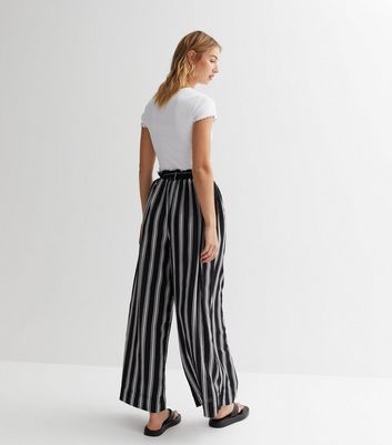 Sunshine Soul Black Stripe Wide Leg Trousers | New Look