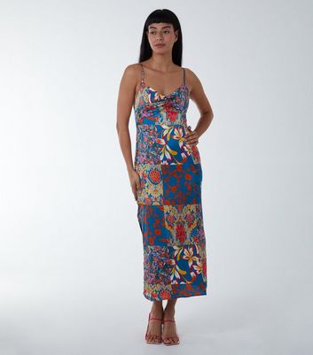 Patchwork floral outlet dress