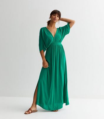 Green on sale batwing dress