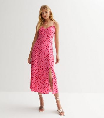 Topshop pink polka sales dot dress