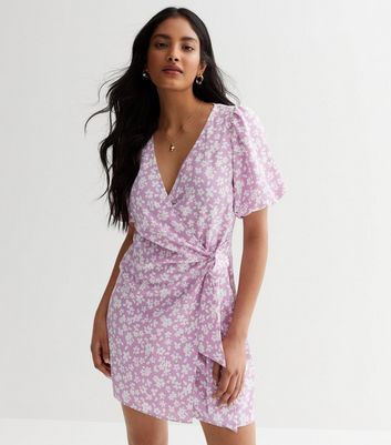 New look cheap floral wrap dress