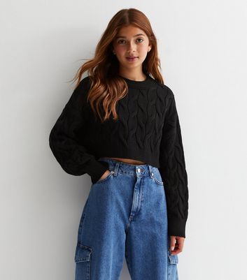 New look black deals cropped jumper