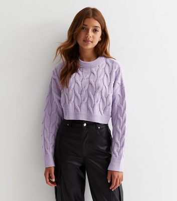 Lilac cropped jumper best sale