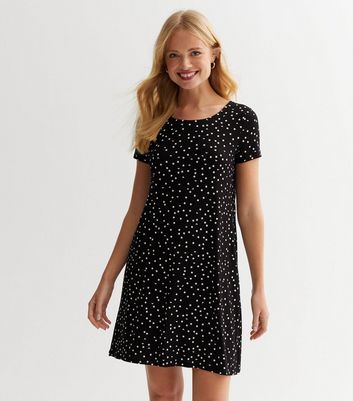 ONLY Black Spotty Mini Dress | New Look