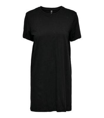 Plain black cheap jersey dress