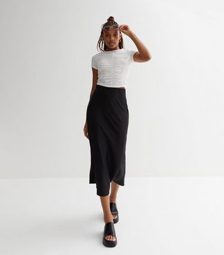 Black Satin Skirts | New Look