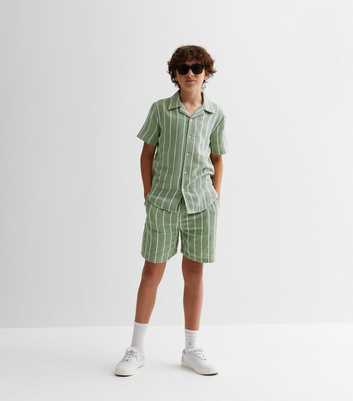 KIDS ONLY Green Stripe Drawstring Shorts
