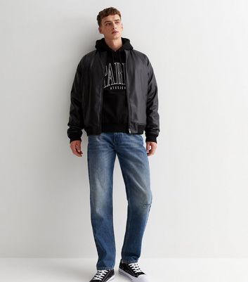 New look mens outlet black bomber jacket