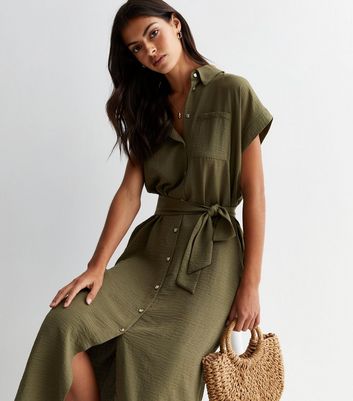 Utility shirt dress outlet midi