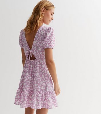 Light purple floral clearance dress