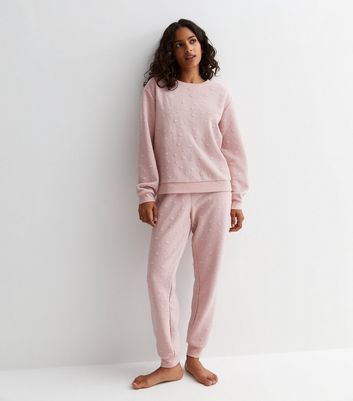 Petite Star Jacquard Cuffed Pyjama Joggers | New Look