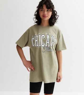 Oversized Chicago Print T-Shirt