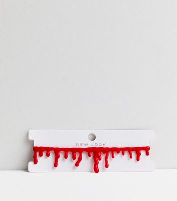Red Fake Blood Choker Necklace New Look