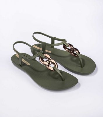 New look hot sale khaki sandals