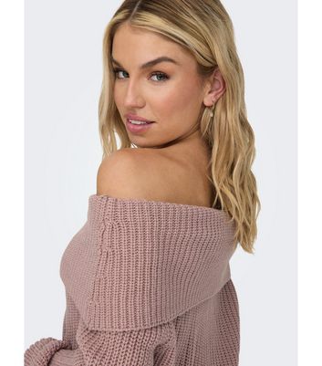 Pink hot sale bardot jumper