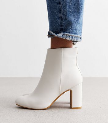 Pegah Block Heel Bootie in Bright White - Get great deals at ShoeDazzle