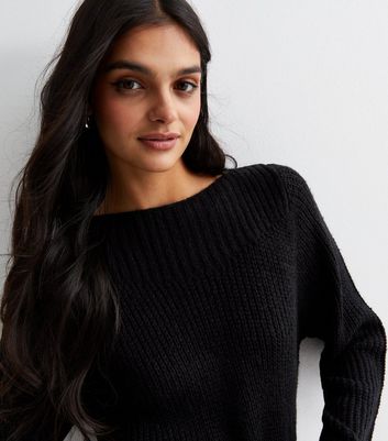 Black chunky clearance knit jumper