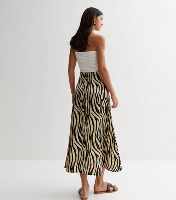 Leopard print midi skirt cotton clearance on