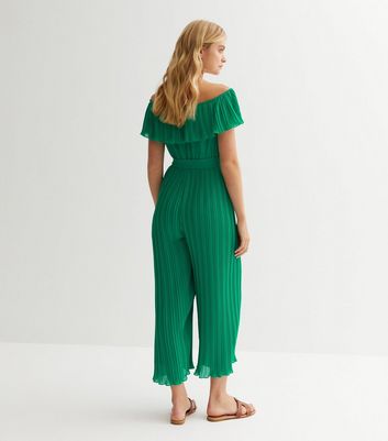 Green cheap bardot jumpsuit