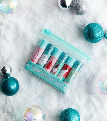 Simple Pleasures 6 Pack Mint Green Christmas Lip Balm Set New Look