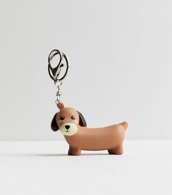 Sausage Dog Keyring / Keychain Black and Tan Dachshund -  UK