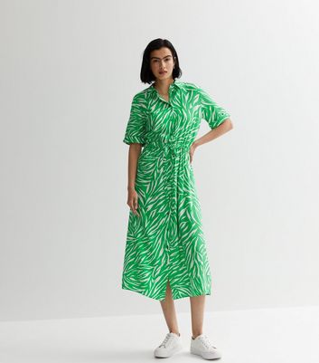 Green store zebra dress