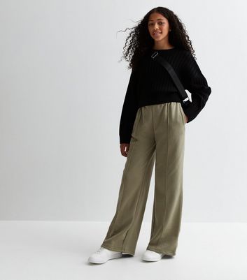 Green Belted Paperbag Trousers | New Look