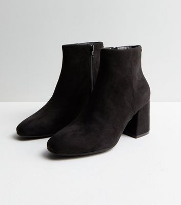 Black suede booties 2024 2 inch heel