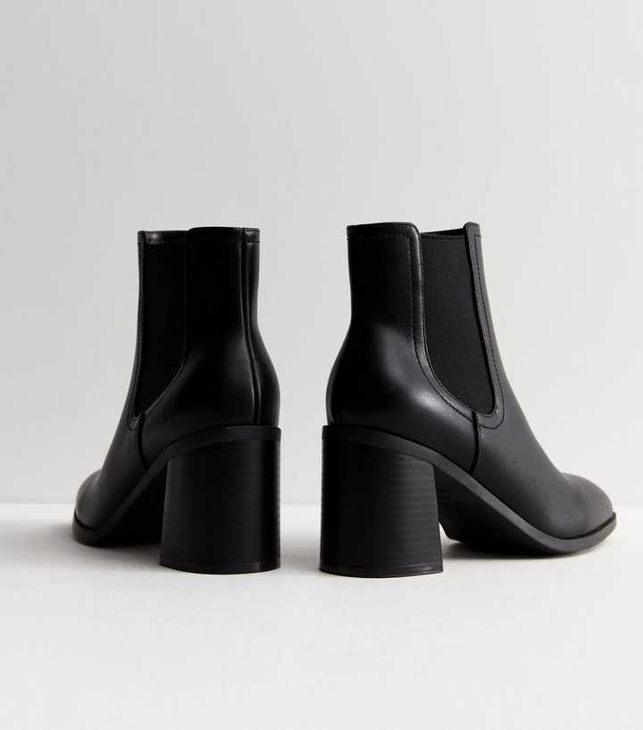 depp leather heeled chelsea boots