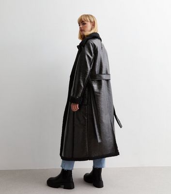 Long on sale black raincoat