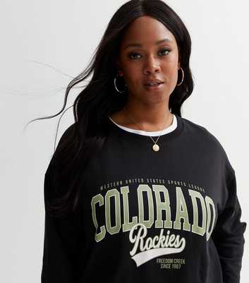 Plus Size Yours Curve Black 'Los Angeles' Varsity Tshirt Size 12 | Women's Plus Size and Curve Fashion