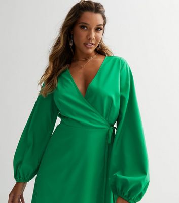 Sunshine Soul Green Wrap Mini Dress New Look