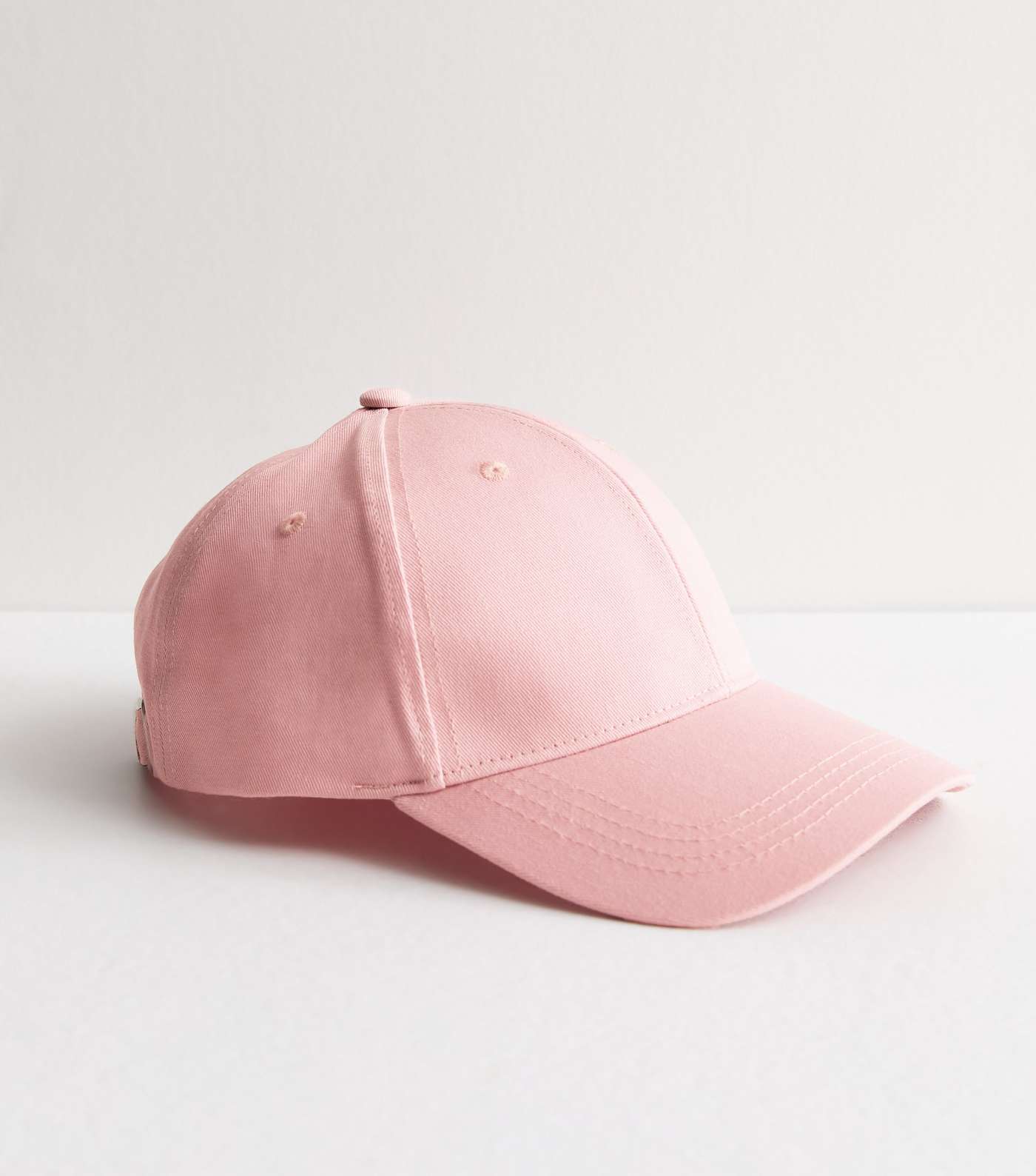 Pink Cotton Plain Cap Image 2
