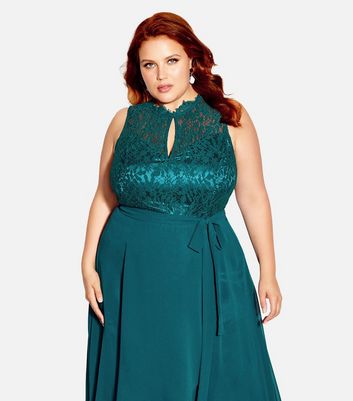 City chic emerald clearance dress