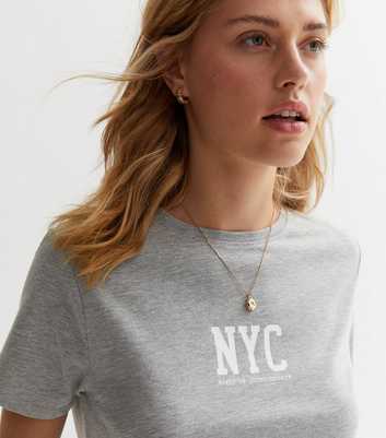 Grey NYC Crew Neck T-Shirt