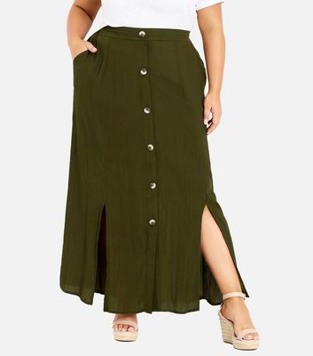 Long skirt with buttons down the clearance front